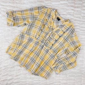 Torrid Yellow Plaid Top • Plus Size 4